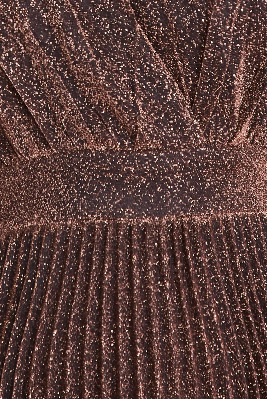 Princesa La Princessa CG3867 glitterkjole bronze – A-line