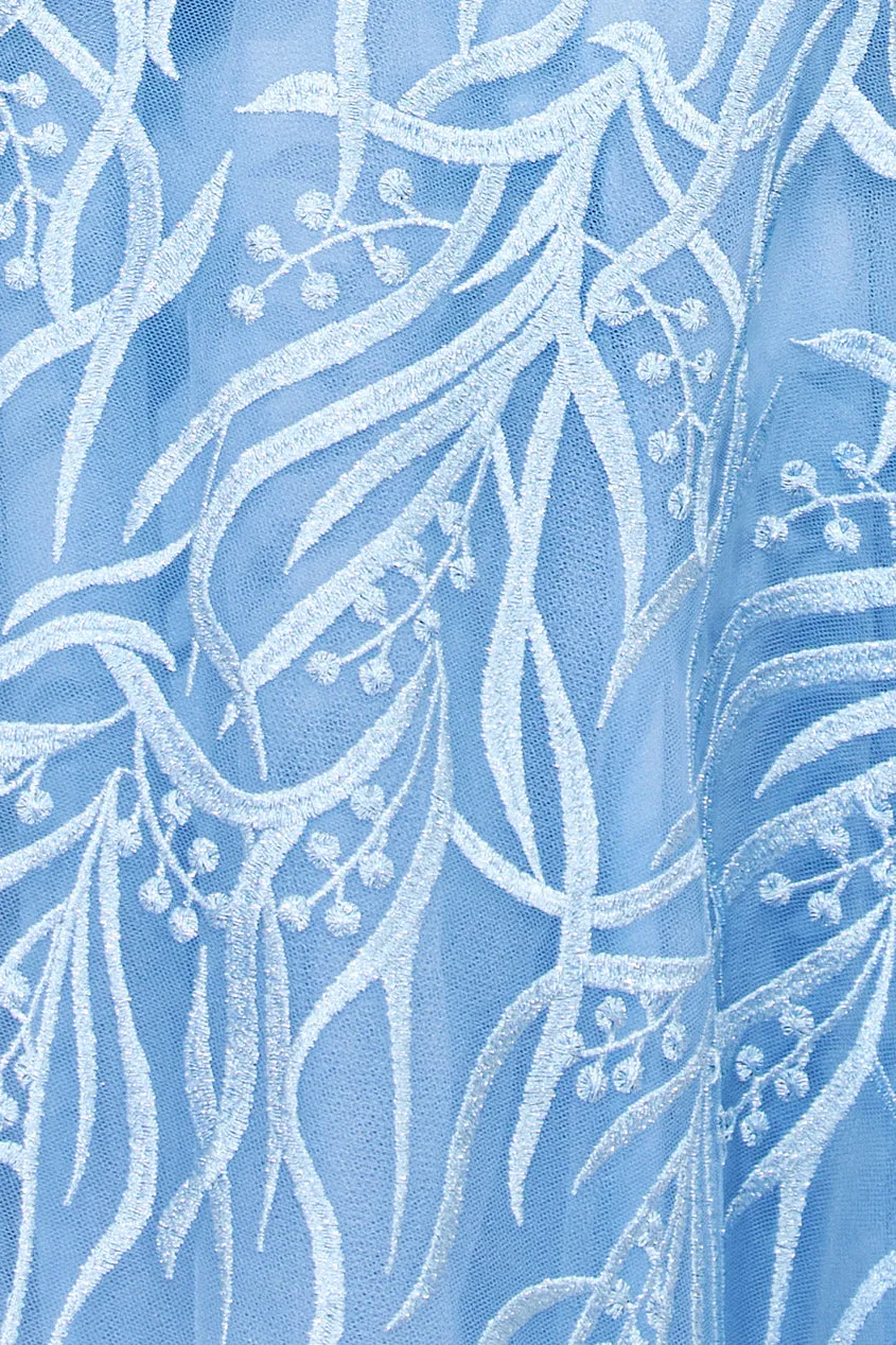 Princesa La Princessa CG3594 midikjole powderblue broderi