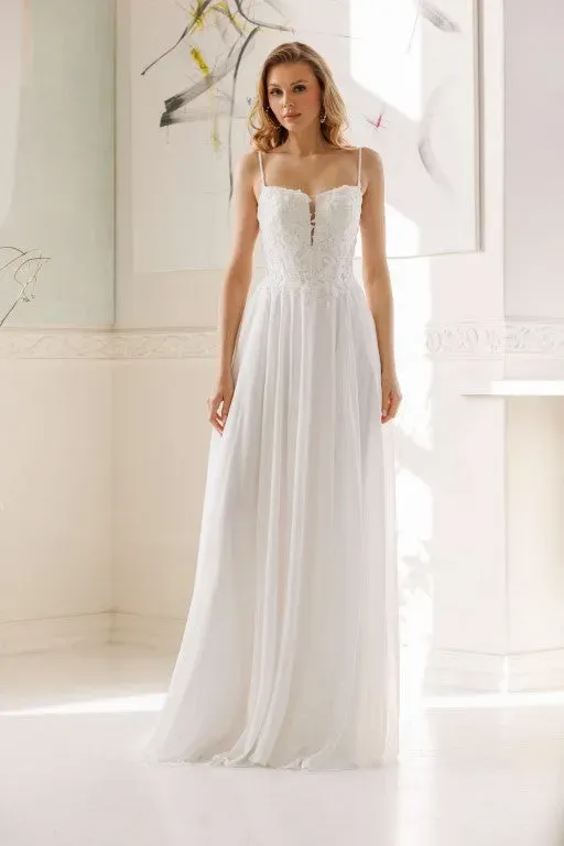 Princesa La Princessa Desire brudekjole ivory chiffon med slæb