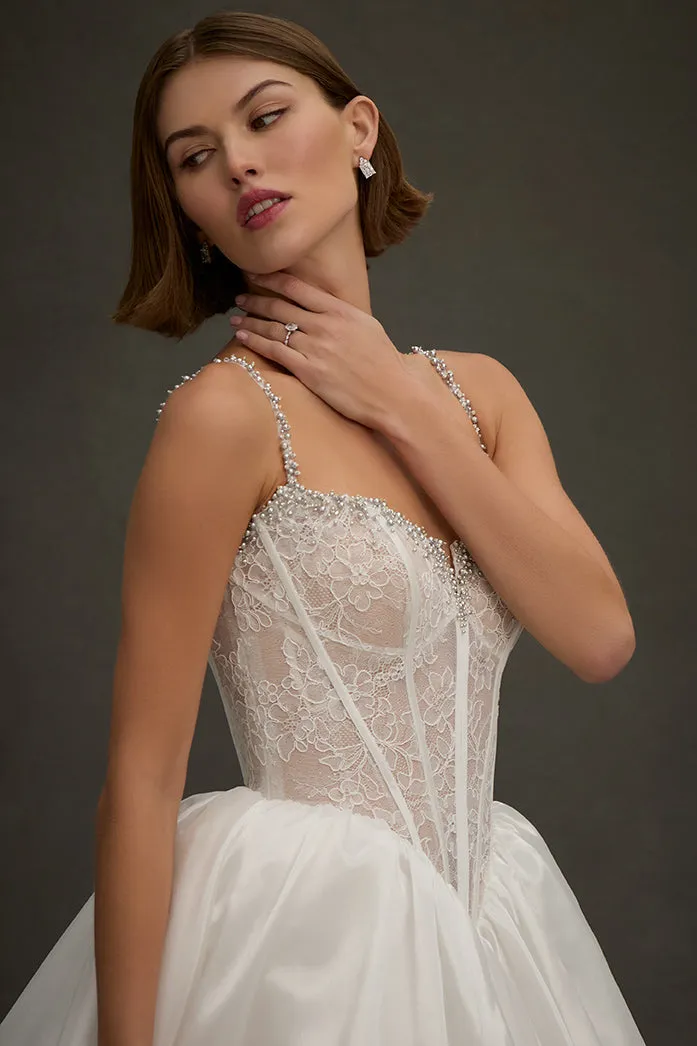 Allure Bridal MJ1288 Clementine brudekjole ivory/champagne/sølv organza