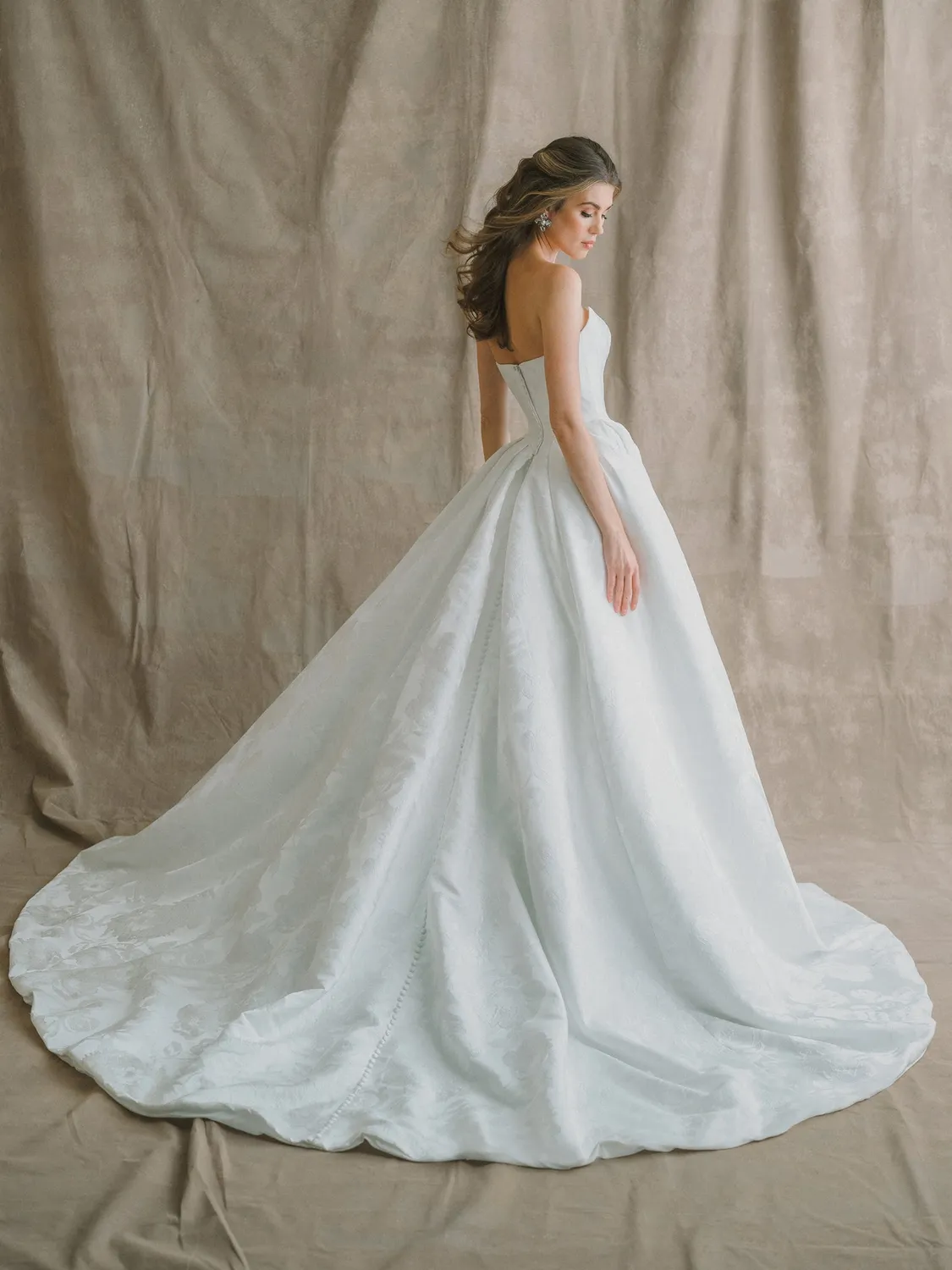 Abella E608 Athene brudekjole ivory jacquard