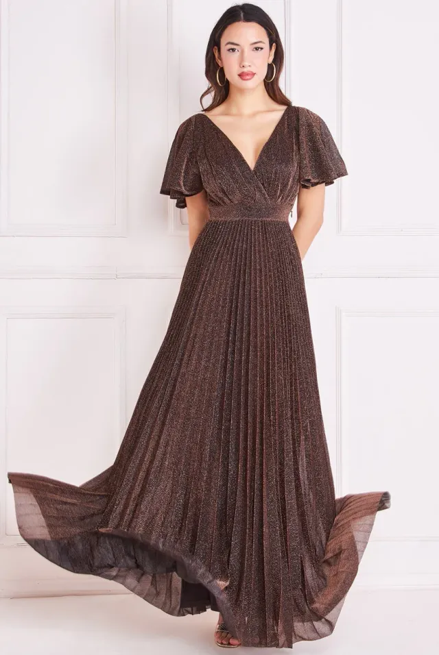 Princesa La Princessa CG3867 glitterkjole bronze – A-line