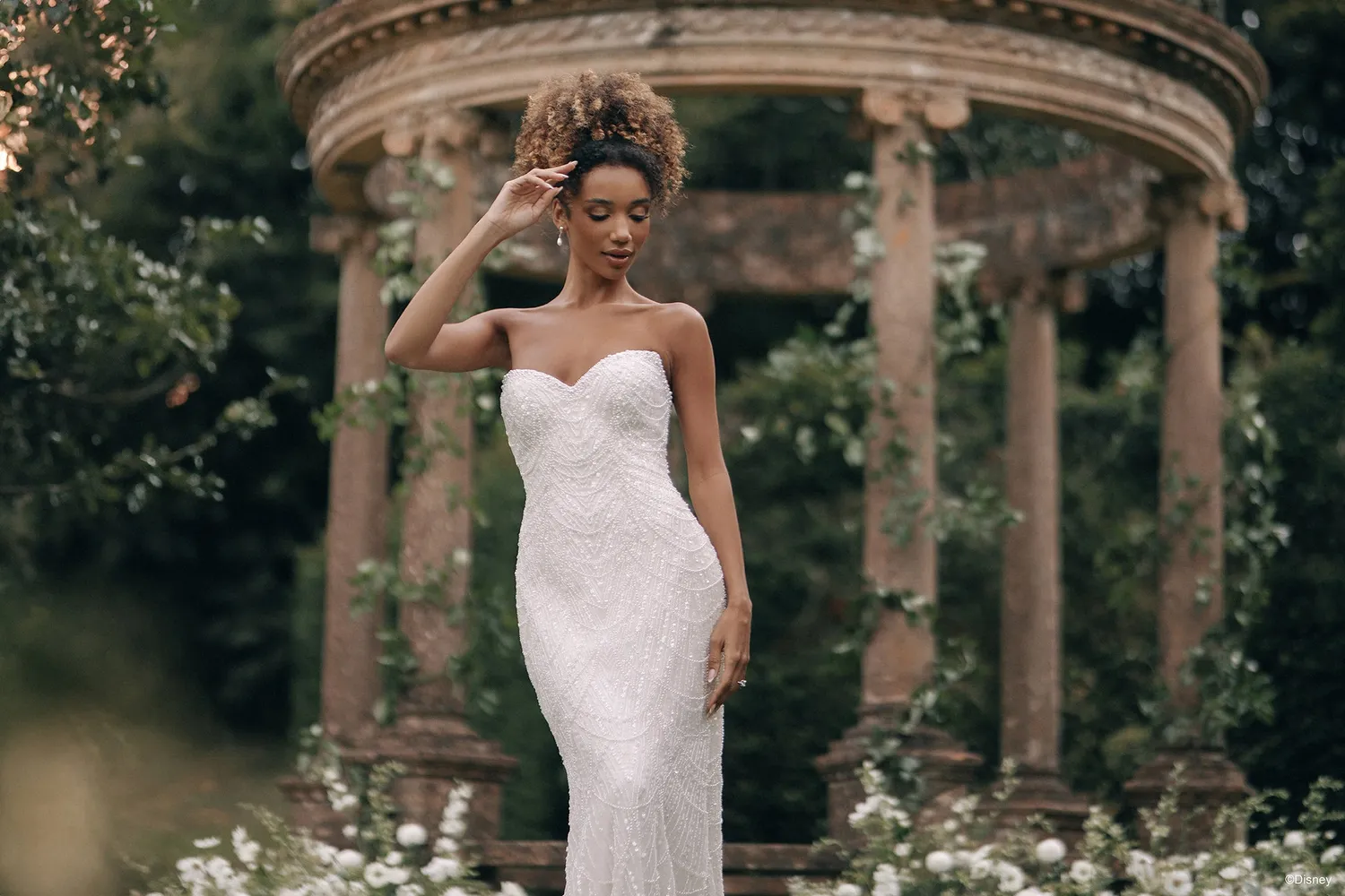 Allure Bridal Disney Platinum DP458 Tiana brudekjole paliet sand