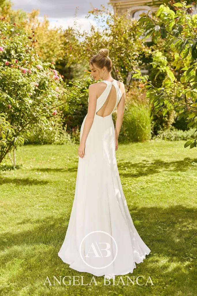Princesa La Princessa ML1139 brudekjole ivory crepe fit and flare