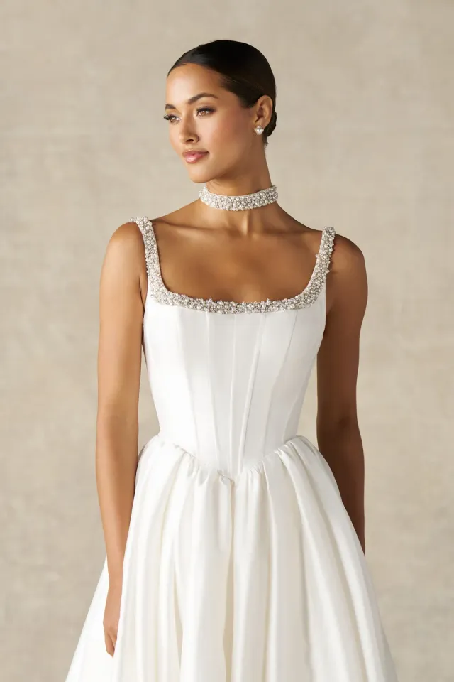 Allure Bridals CP90 choker Ivory perler