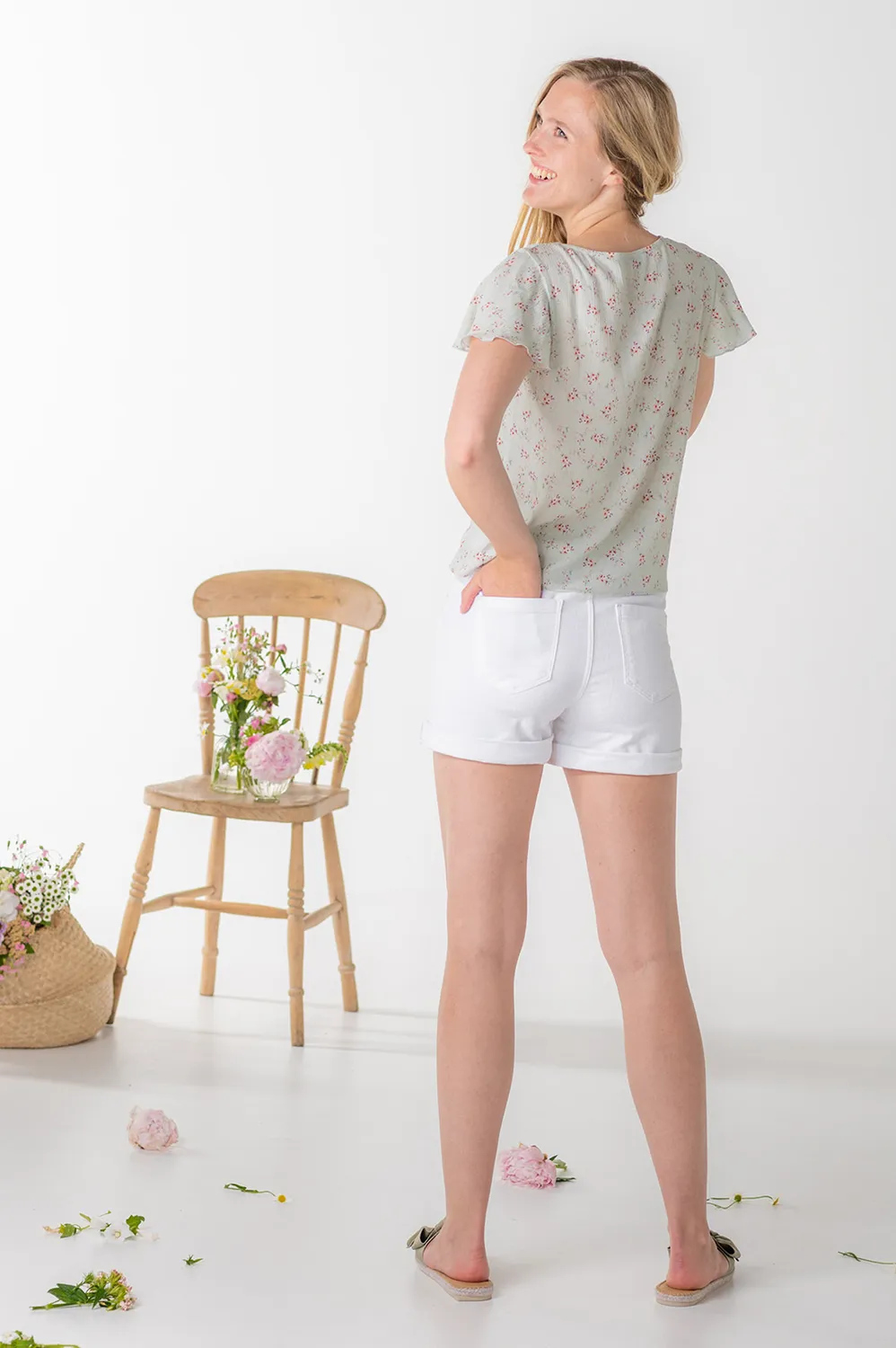 Sanna Lindström Lund T-shirt Blumenwiese str. 34–50 blomsterprint