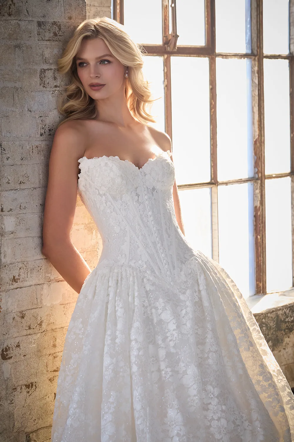 Allure Bridal Madison James MJ1270 Chloe ballgown Ivory glimmer