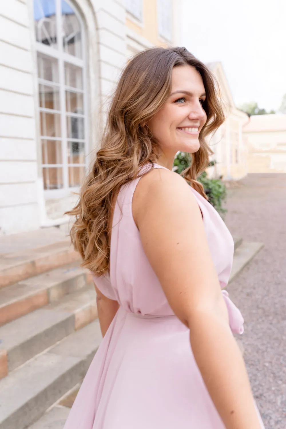 Sanna Lindström Olivia chiffonkjole Rosé let festkjole