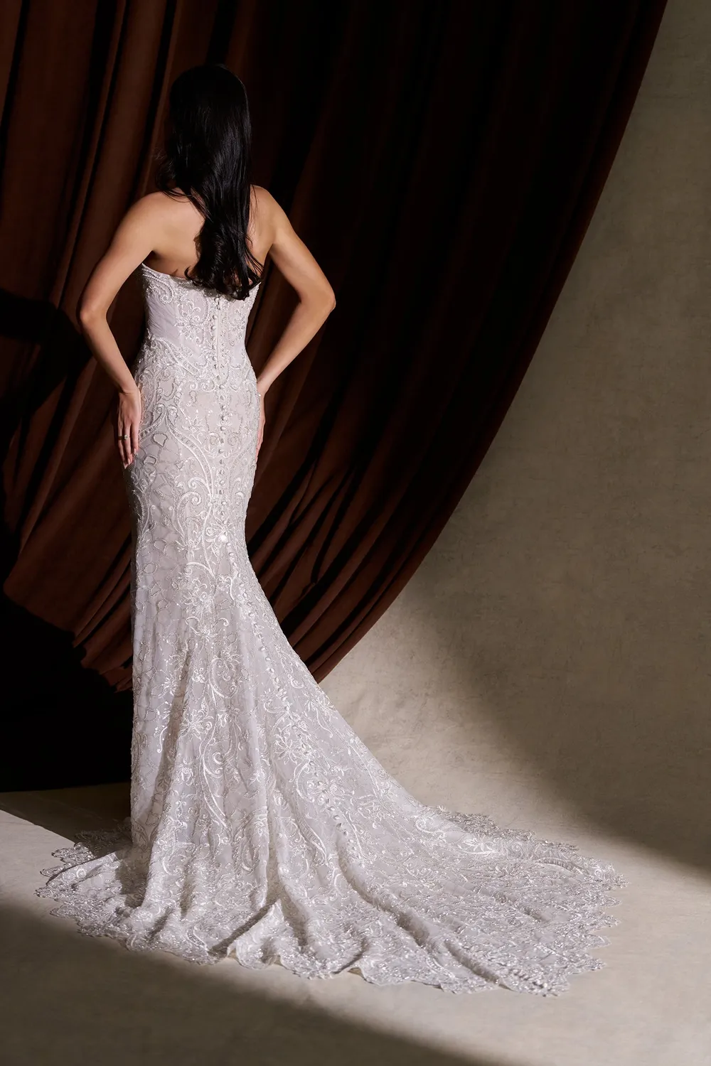 Allure Couture C841 brudekjole ivory sølvperler