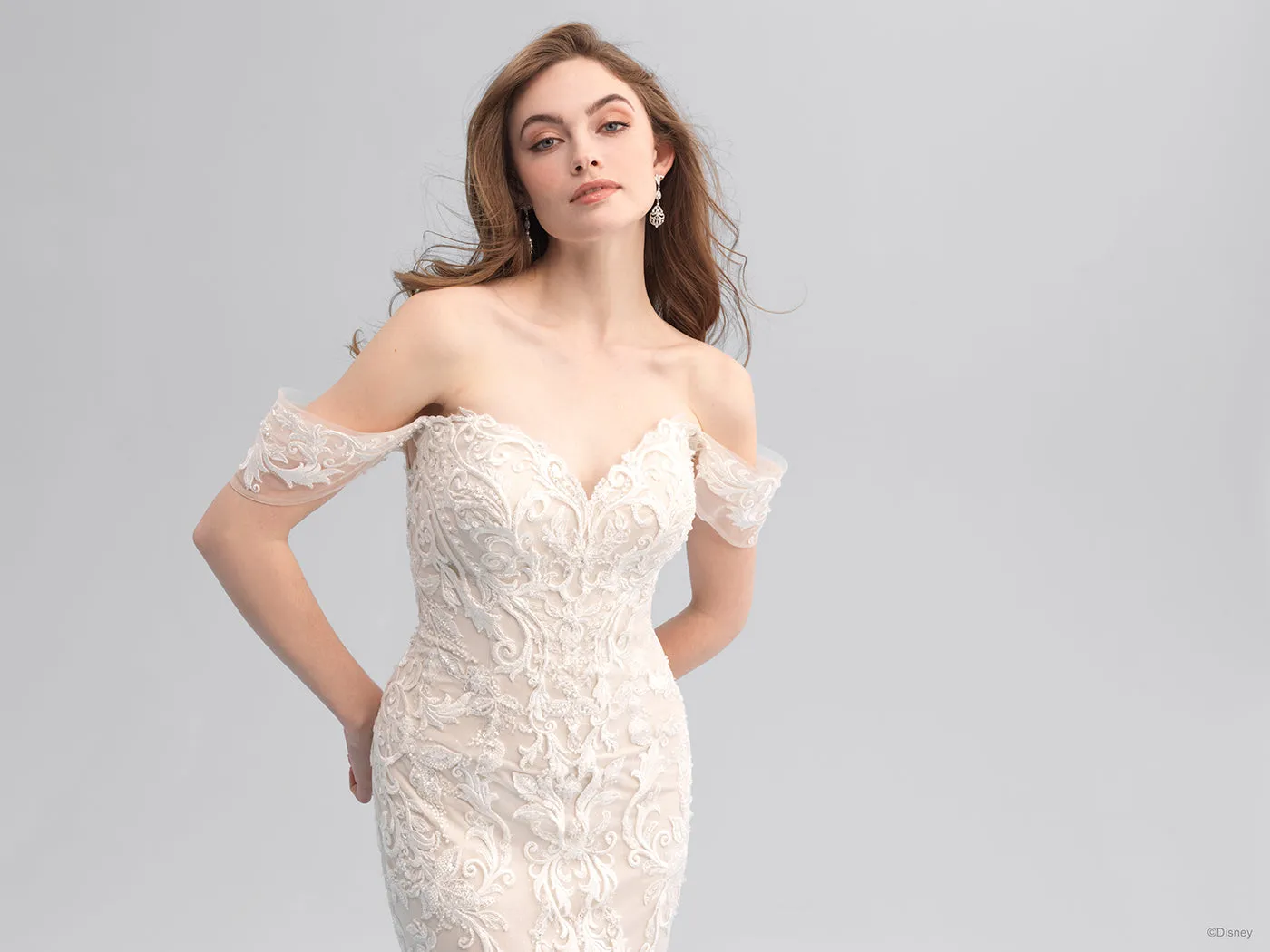 Allure Bridal DP353 Cinderella brudekjole almond/champagne/ivory blonde