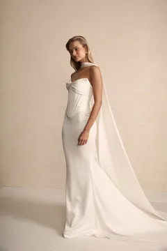 Made With Love satin tørklæde brude ivory