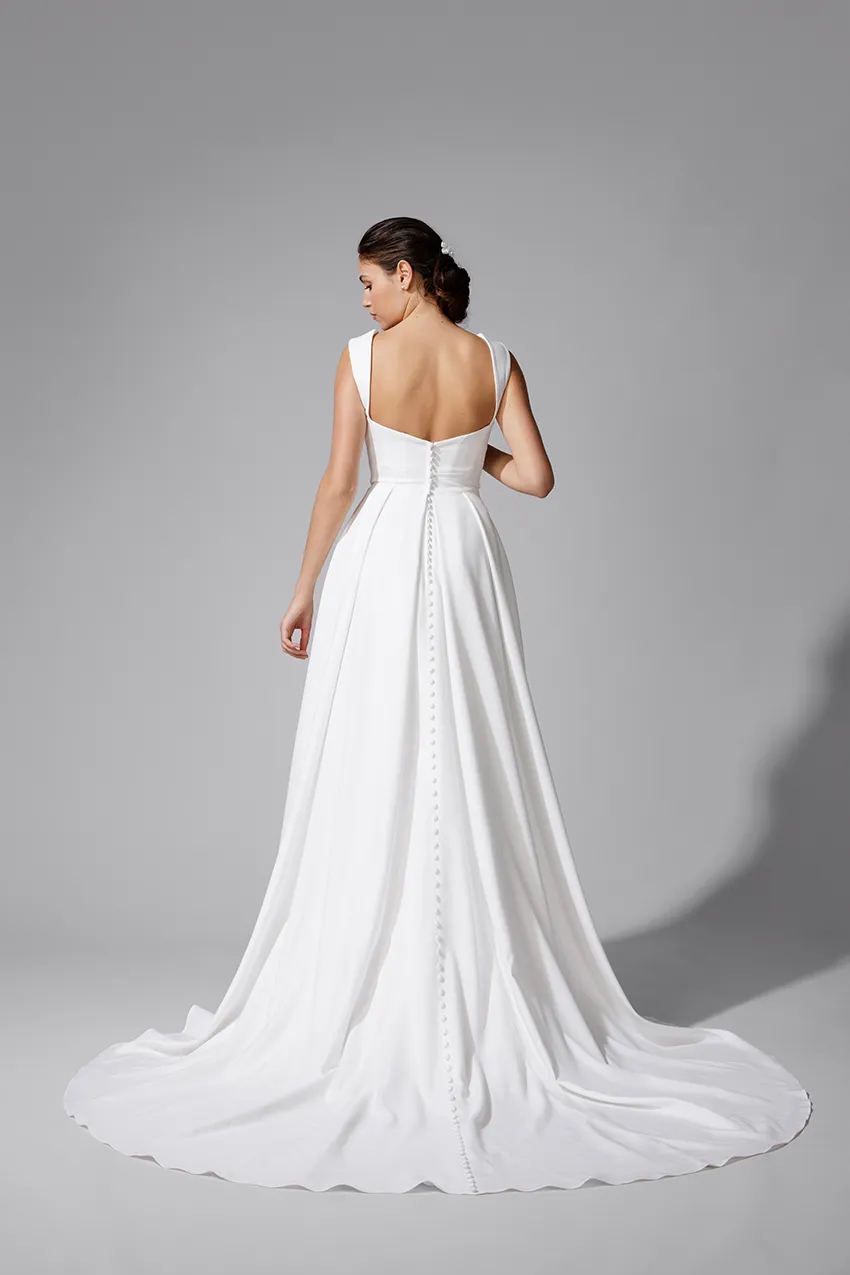 Bella by Eglantine Robe de mariée BEL22717 brudekjole crepe
