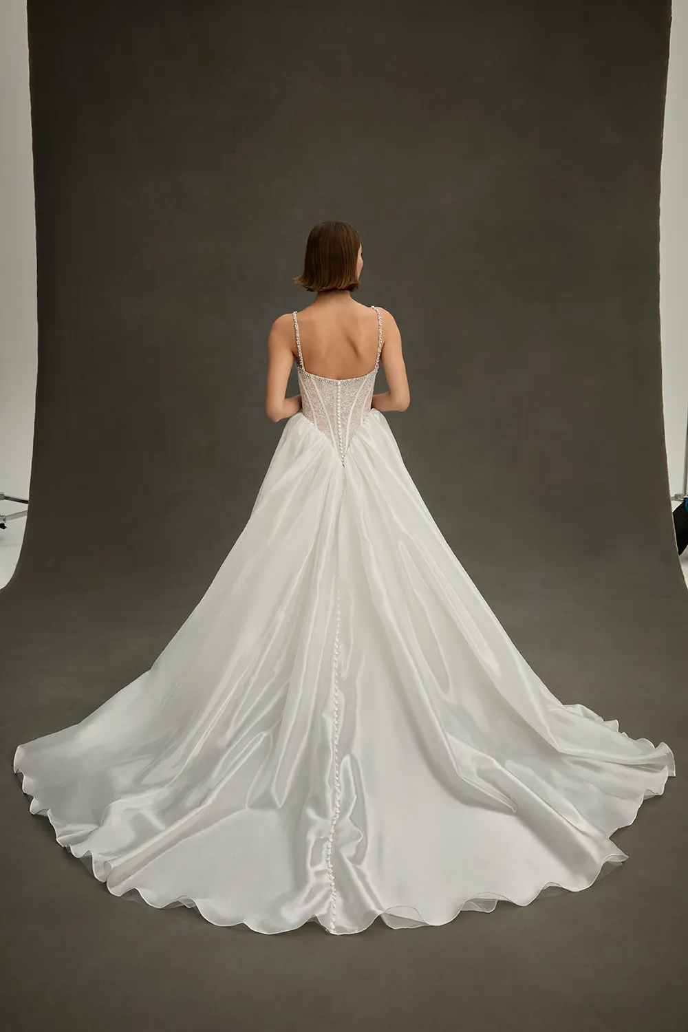 Allure Bridal MJ1288 Clementine brudekjole ivory/champagne/sølv organza