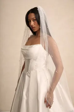 Made With Love Bridal Short Pearl Veil brudeslør ivory 1 stk.