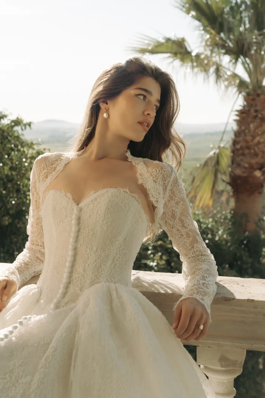 Made With Love Bridal Rue Bolero brudebolero i Chantilly-blonde