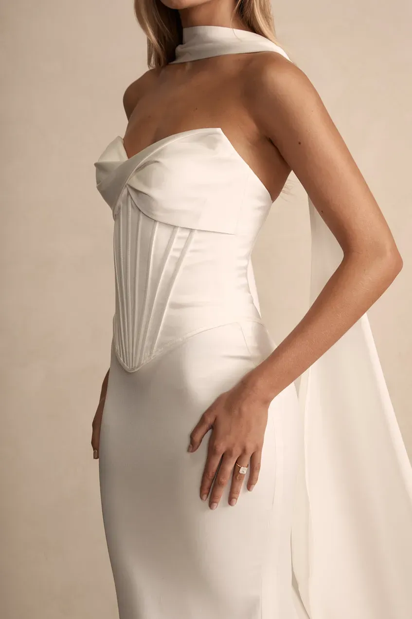 Made With Love satin tørklæde brude ivory