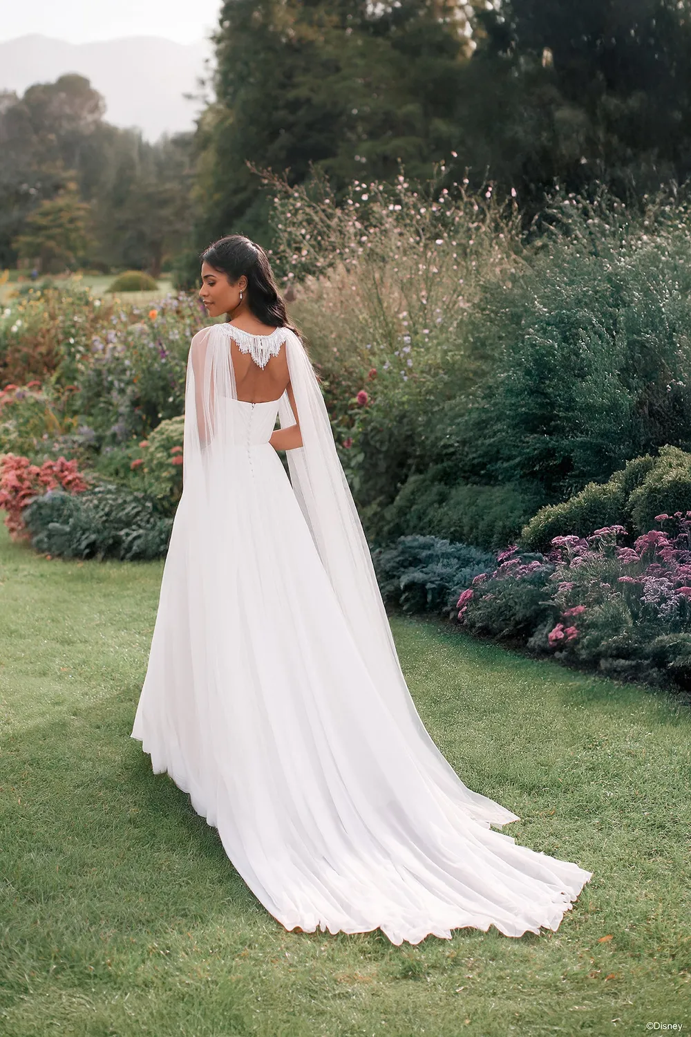 Allure Disney D464CP Jasmine brudecape Ivory tyl