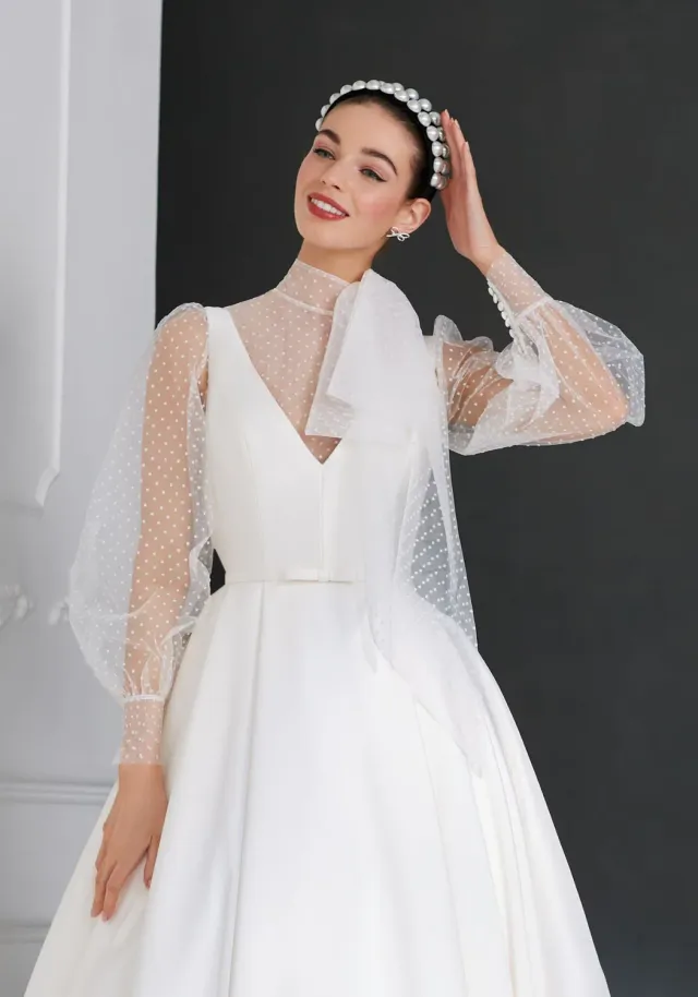 Ellis Bridals Tilly Top brudejakke ivory str. 6 tylnet