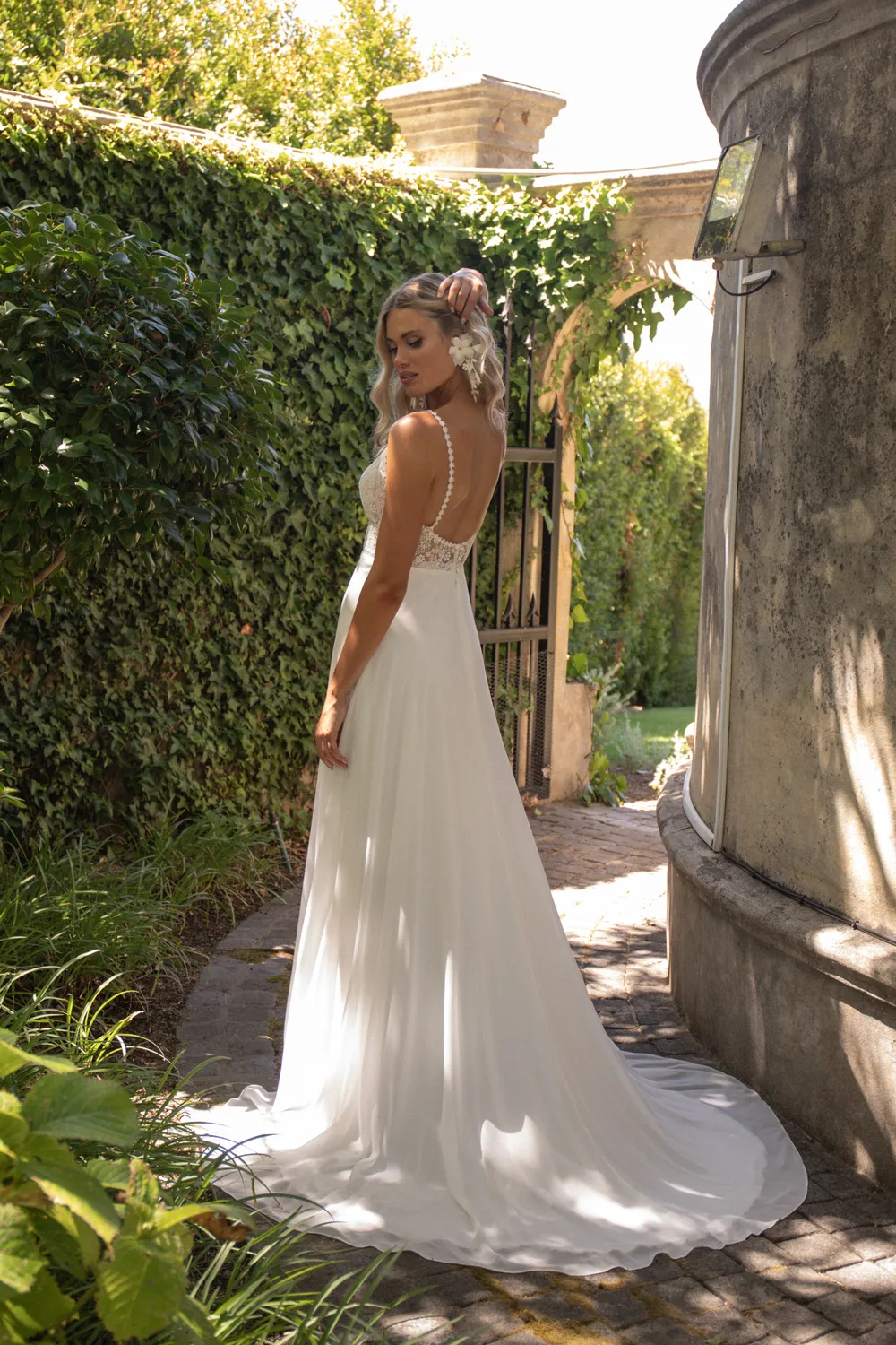Princesa Leo 50666 brudekjole chiffon boheme