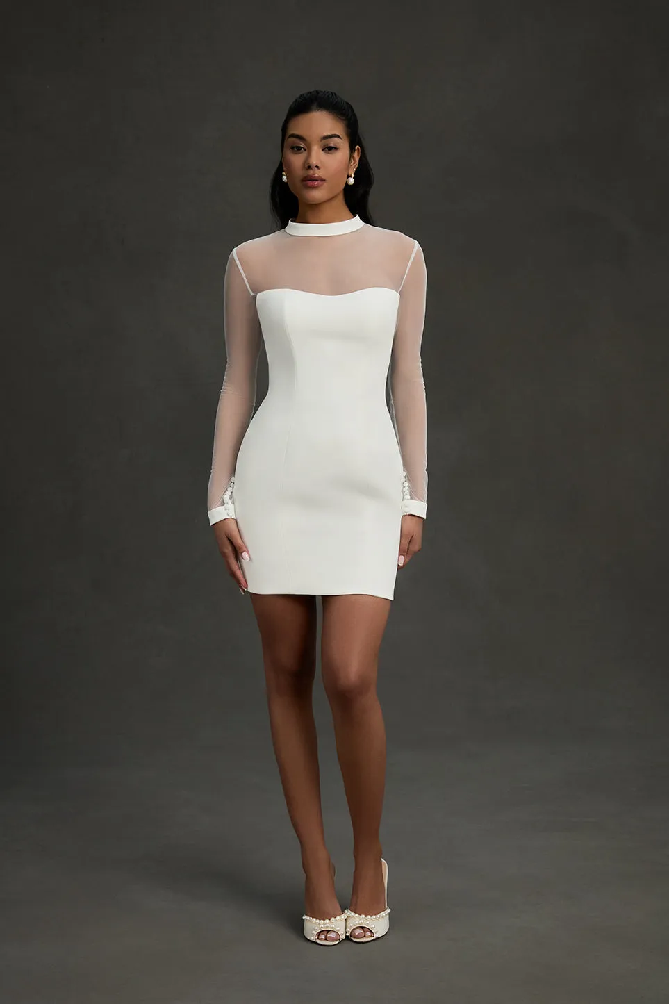 Allure Bridal Madison James MJ1271S brudekjole ivory mini crepe
