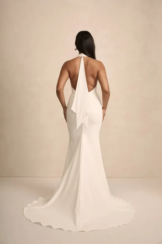 Made With Love Bridal Crepe Ties bånd høj hals
