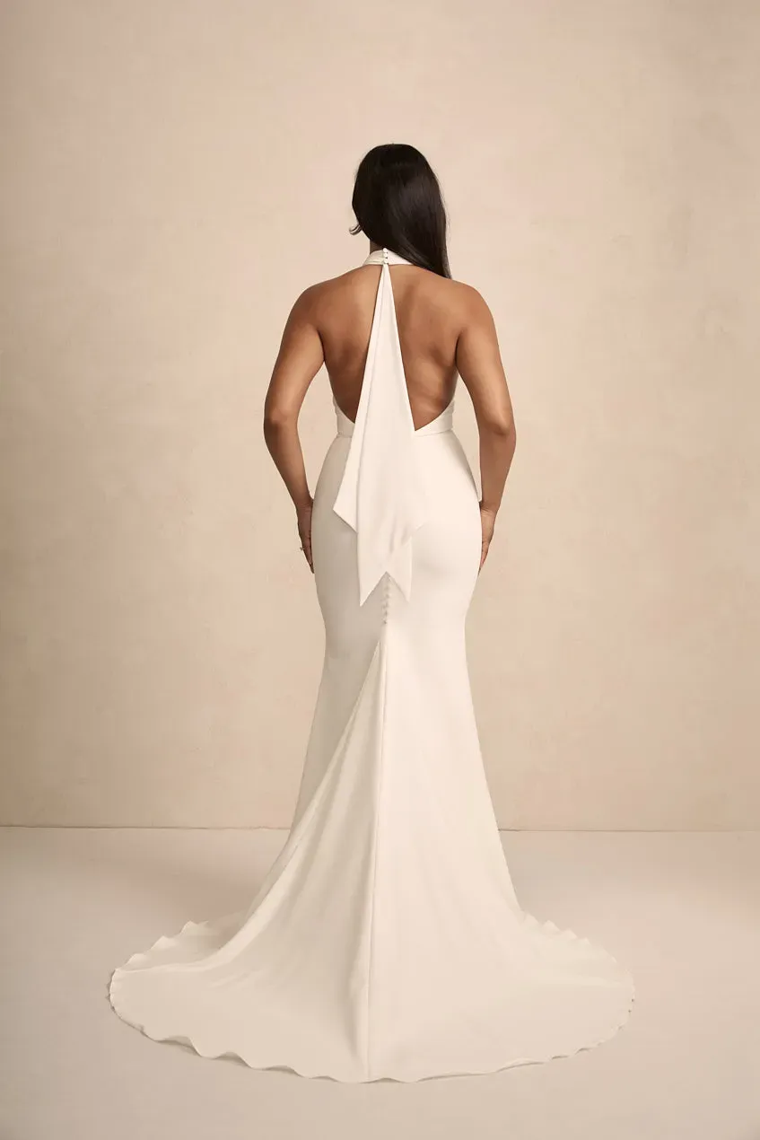 Made With Love Bridal Crepe Ties bånd høj hals