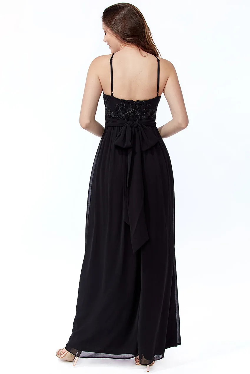 Princesa La Princessa CG2834 halterneck gallakjole sort