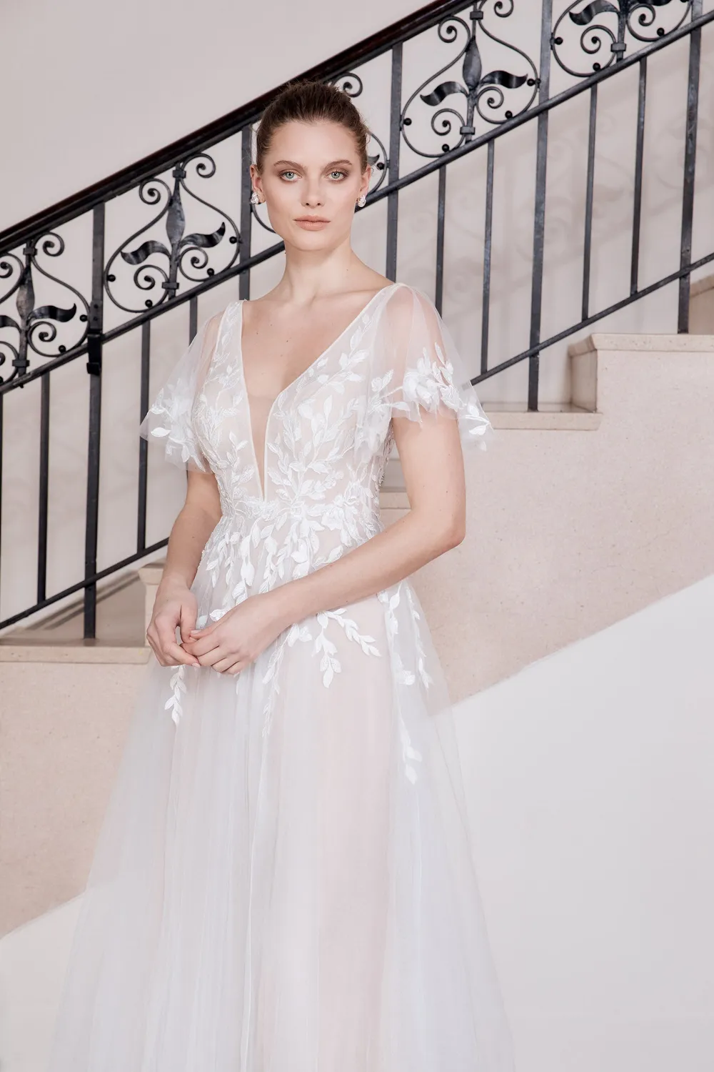 Princesa La Princessa Cleo (50728) A-line brudekjole ivory/nude – tyl