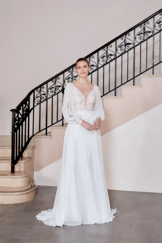 Princesa Hunter 50716A brudekjole chiffon ivory