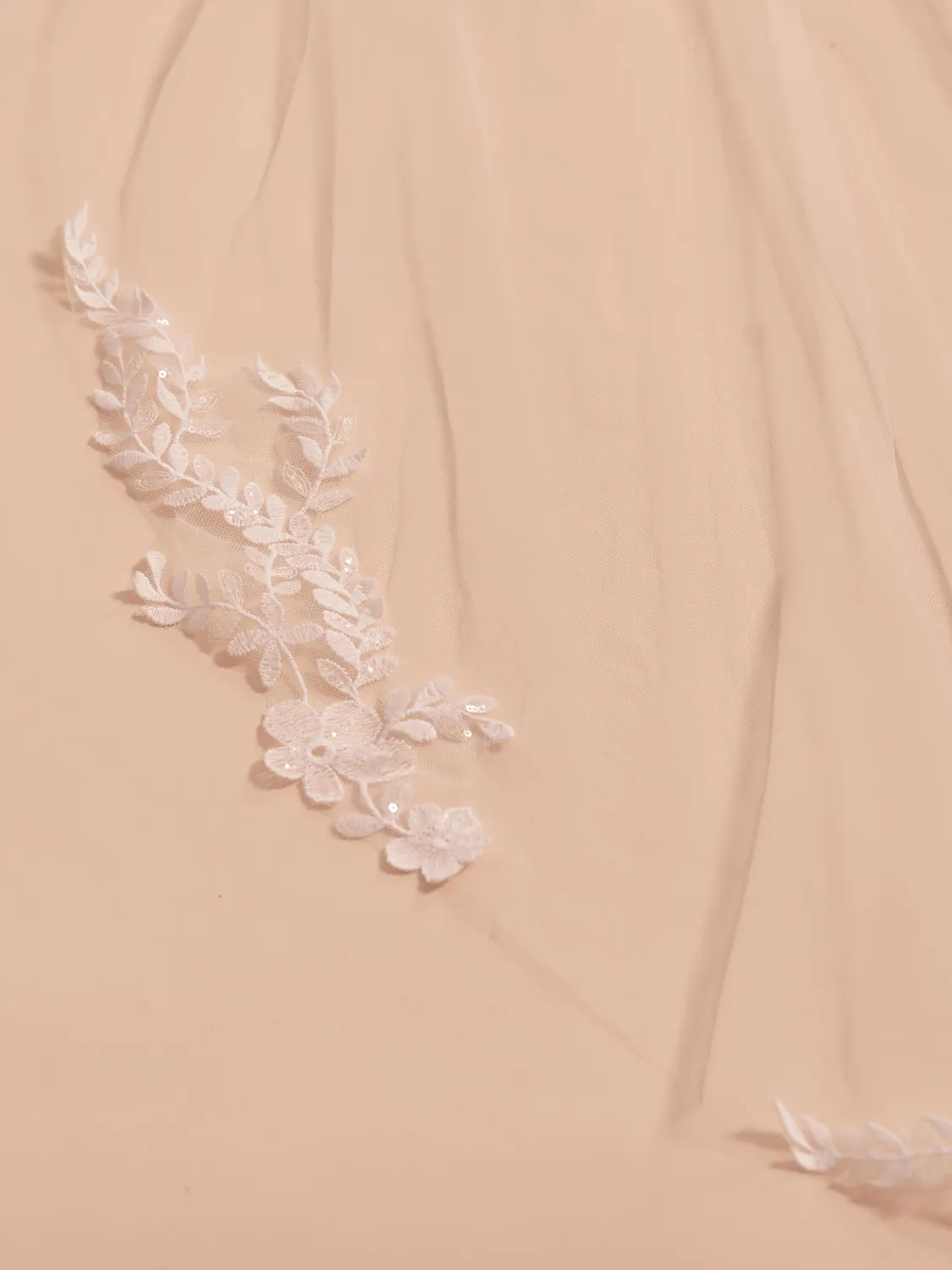 Princesa Veil S418 brudeslør pailletter ivory 110 cm