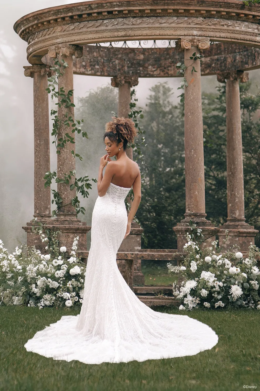 Allure Bridal Disney Platinum DP458 Tiana brudekjole paliet sand