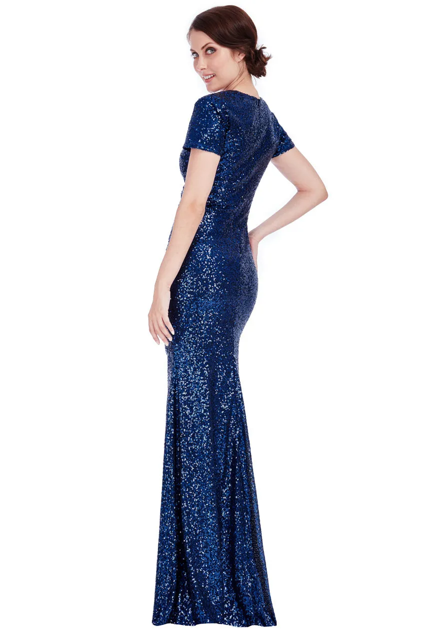 Princesa La Princessa CG335 pailletkjole sort – havfruesnit