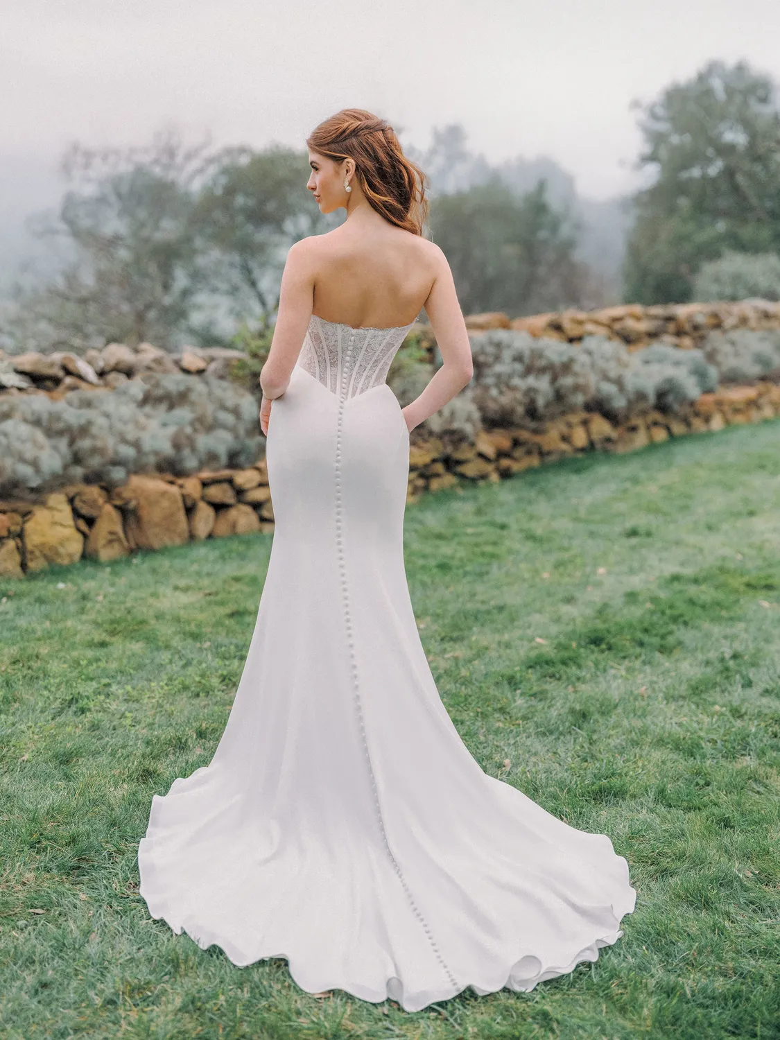 Allure Romance R3976 brudekjole Ivory blonder aftagelige ærmer