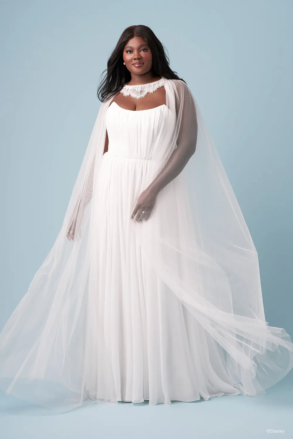Allure Disney D464CP Jasmine brudecape Ivory tyl