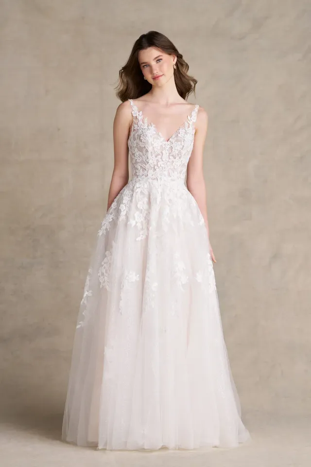 Allure Bridal R3983 brudekjole champagne/ivory A-line blonde
