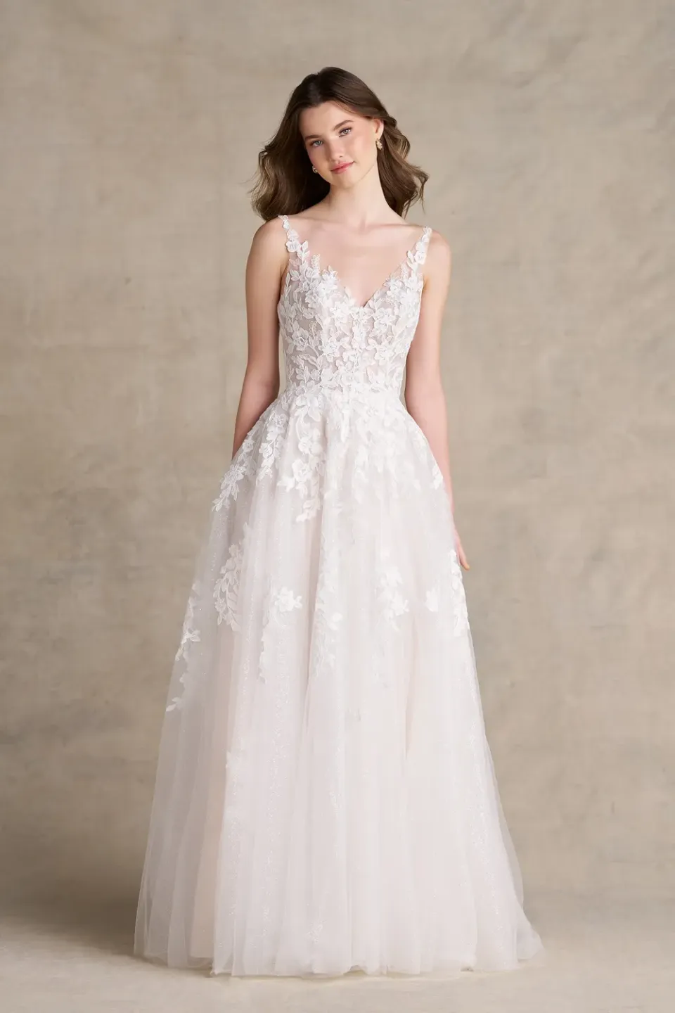 Allure Bridal R3983 brudekjole champagne/ivory A-line blonde