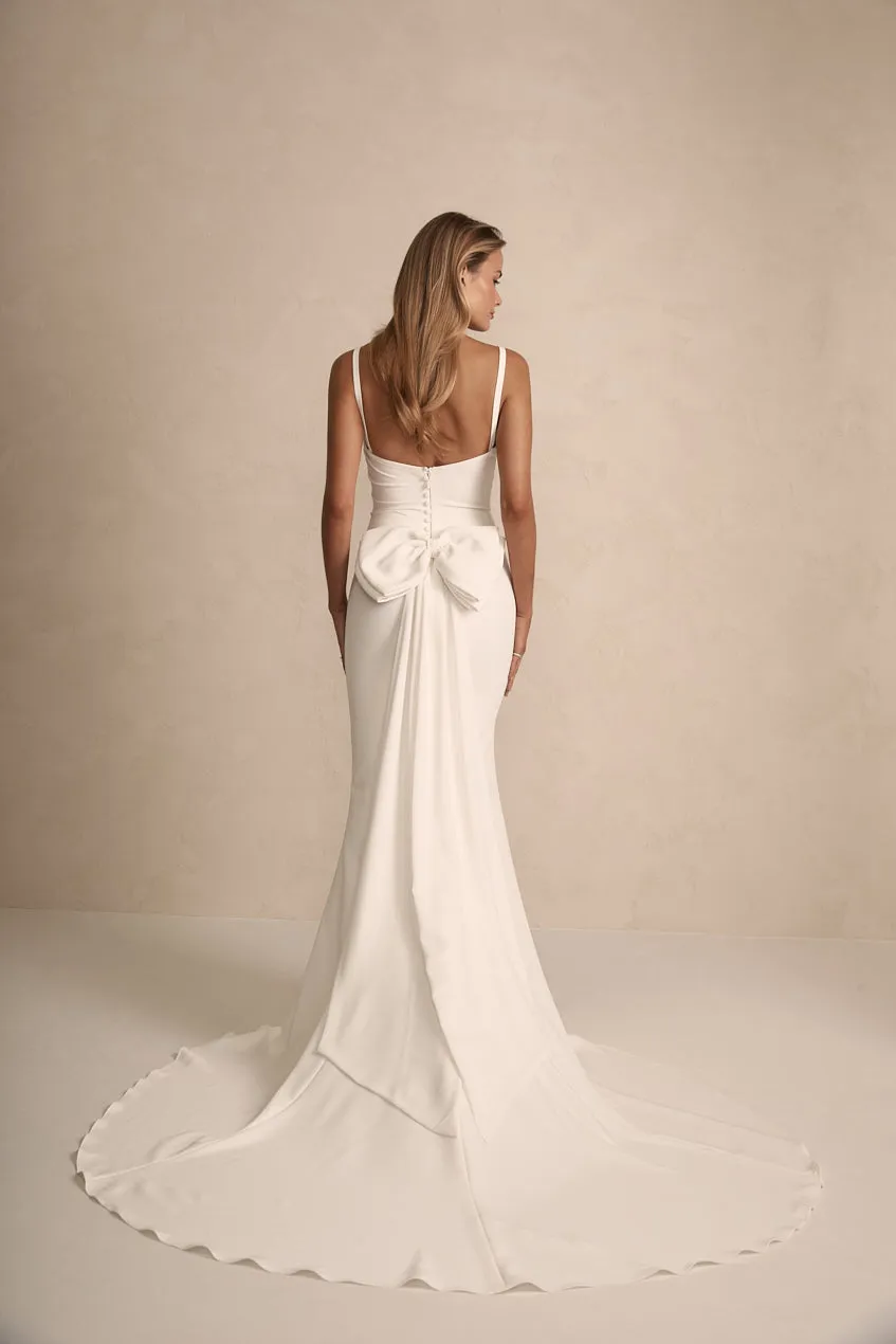 Made With Love Bridal Detachable Crepe Bow sløjfe Reina