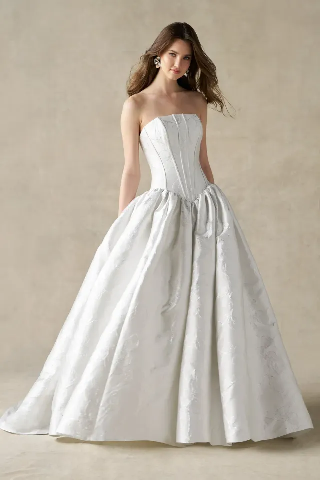 Allure Bridals A1482 brudekjole sølv brokade