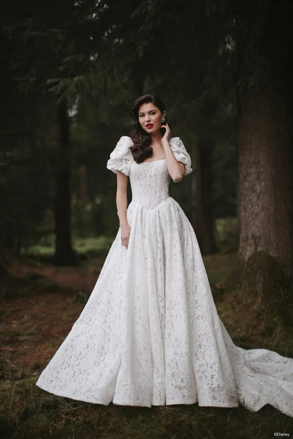 Allure Disney D467SL Snow White brudeærmer ivory blonde