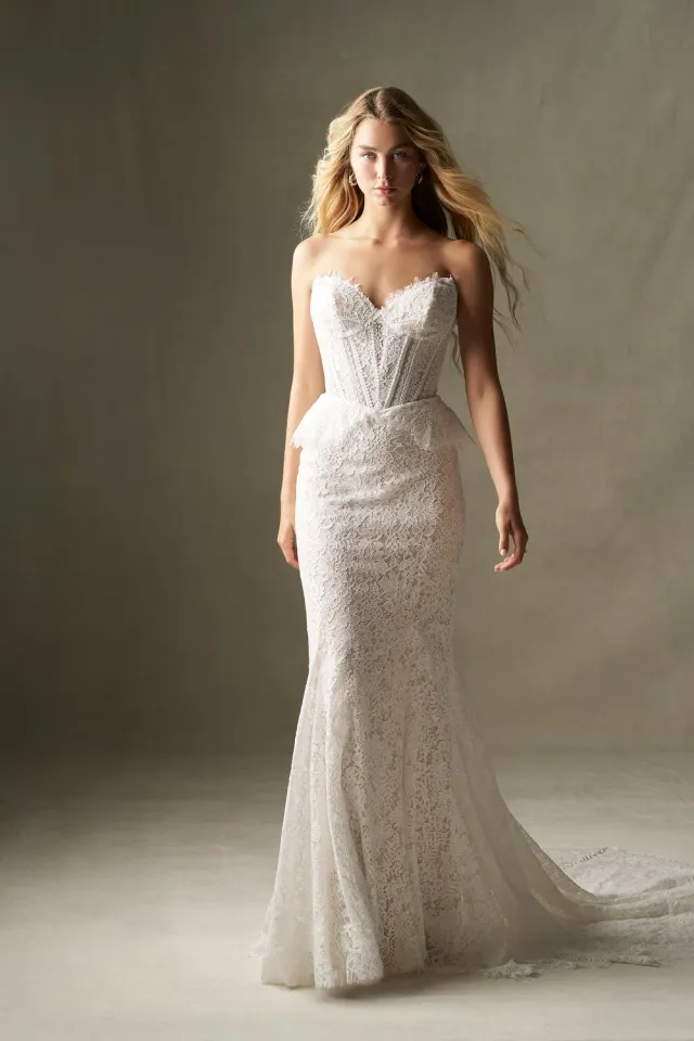Wilderly Bride F412 Indigo brudekjole blonde fit-flare