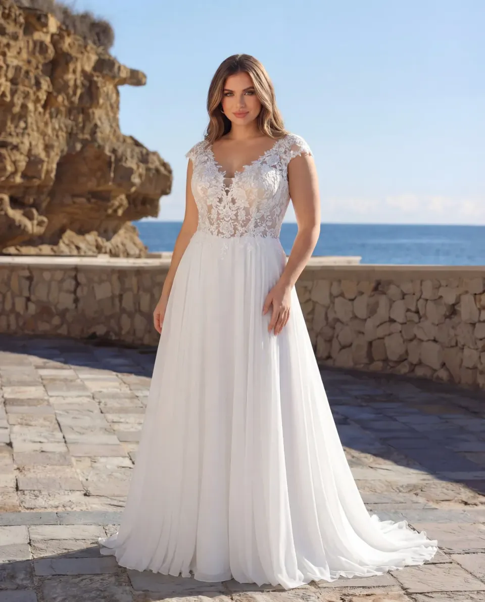 Lykkes Azure Hendrix A-line brudekjole