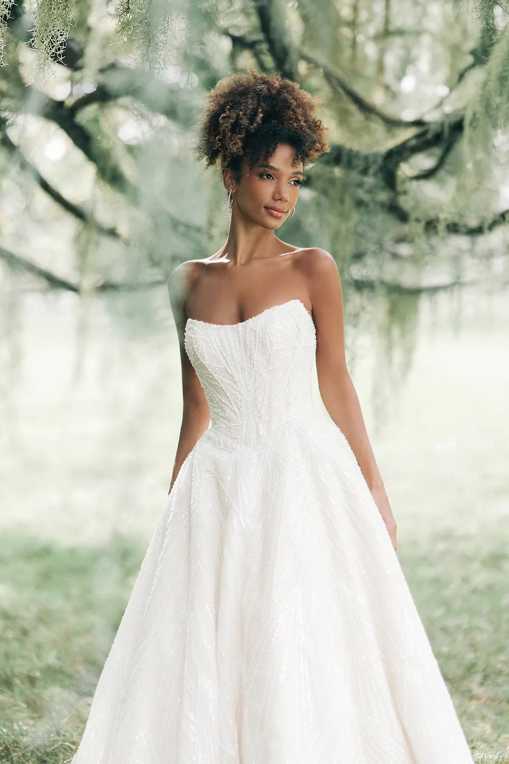 Allure Bridal Disney Fairy Tale Weddings D478 Tiana brudekjole light gold