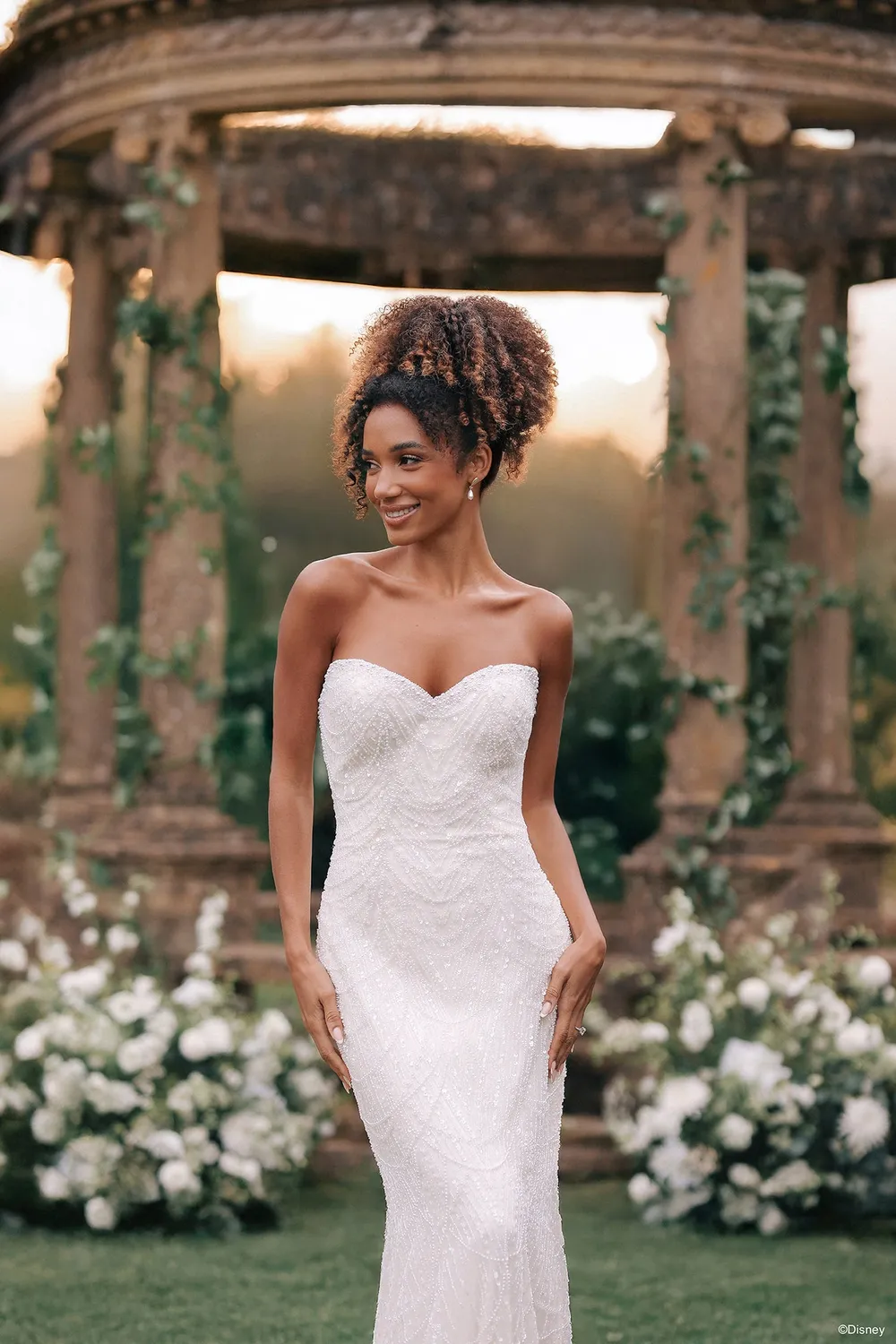 Allure Bridal Disney Platinum DP458 Tiana brudekjole paliet sand