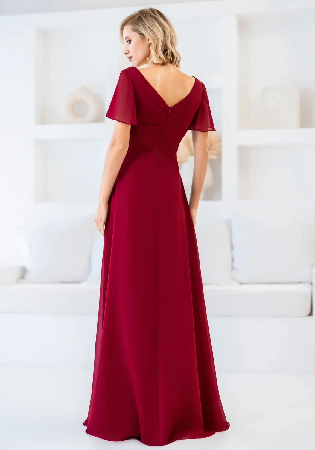 Princesa La Princessa CK5013 selskabskjole med korte ærmer