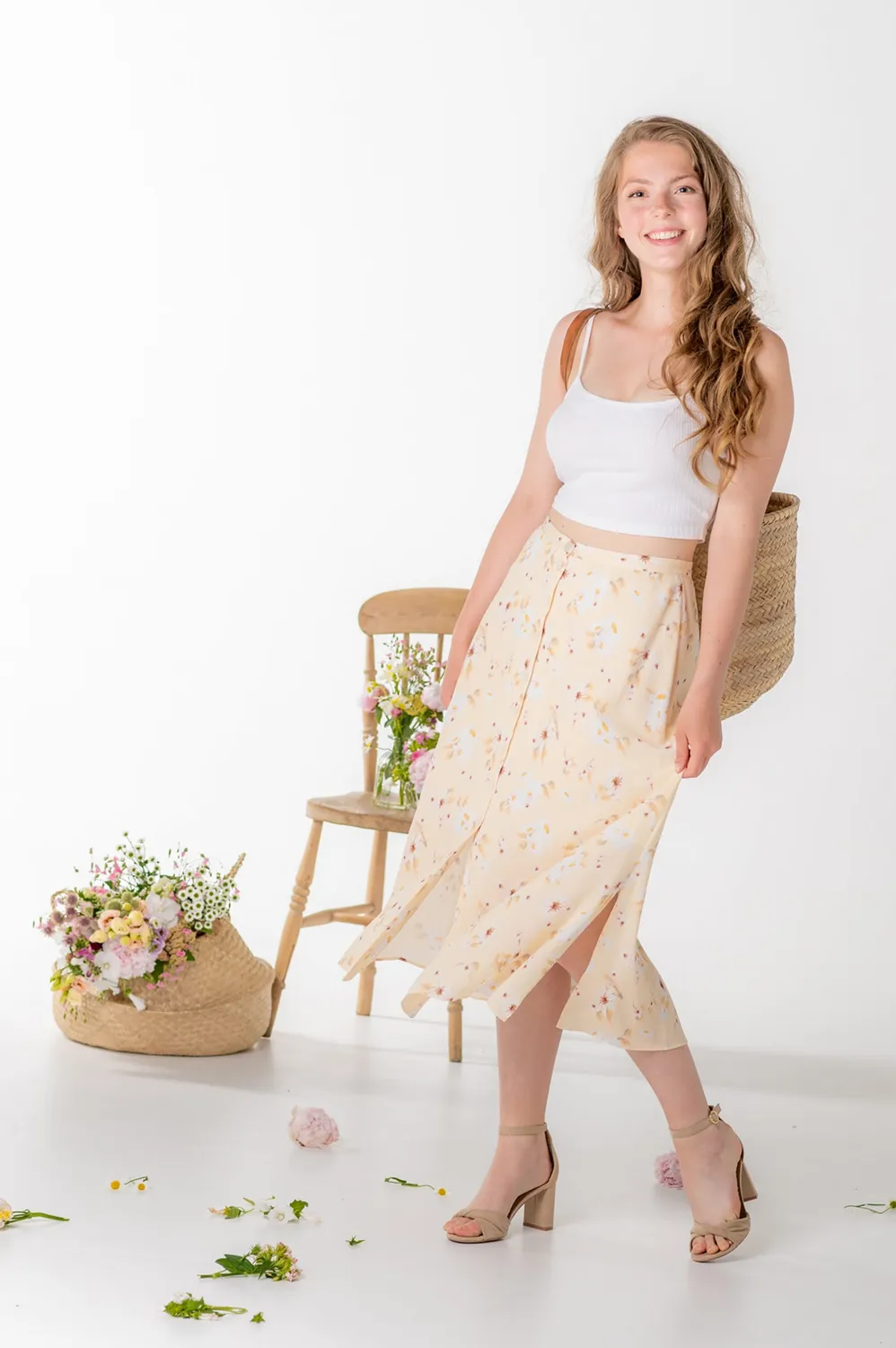 Sanna Lindström Uppsala nederdel margueritter – blomstret look