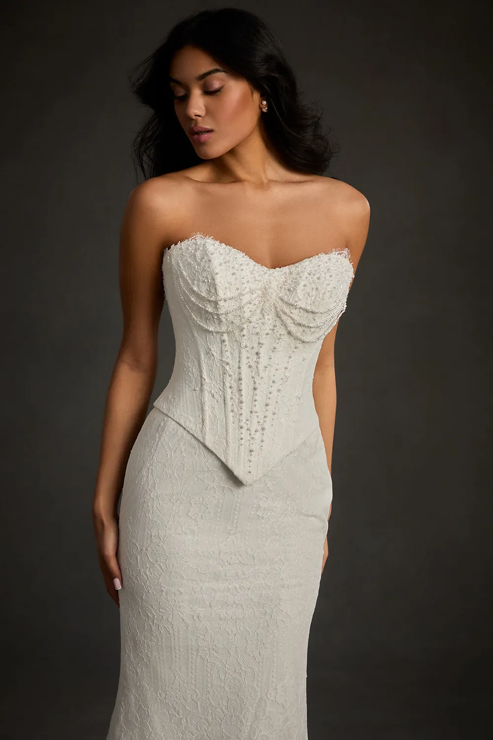 Allure Bridal MJ1279 Colleen brudekjole ivory blonde aftagelige ærmer