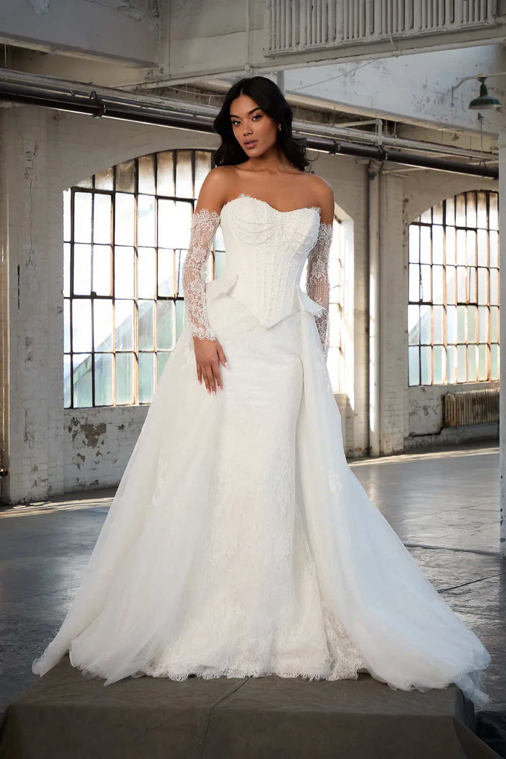 Allure Bridal Madison James MJ1279T Colleen brudeslæb ivory glimmer