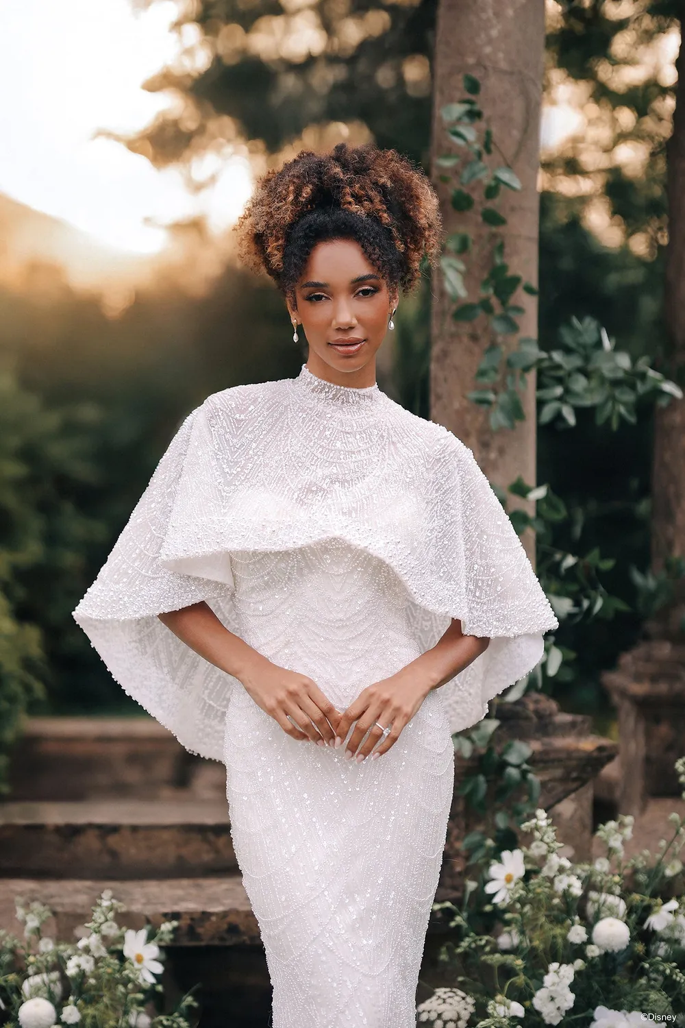 Disney Platinum Tiana Cape DP458CP brudeslør champagne