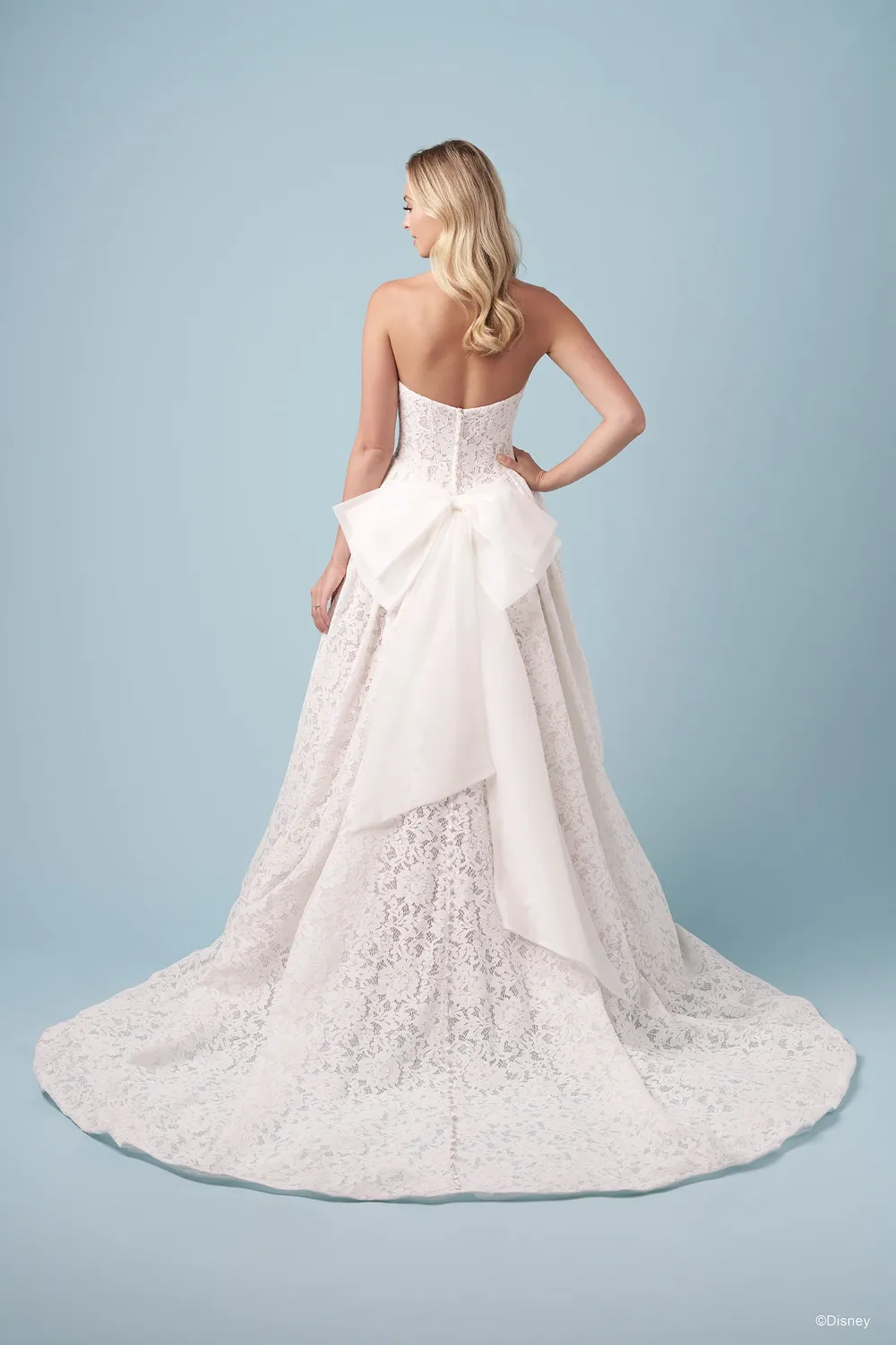 Allure Bridal Disney D467B Snow White brudesløjfe ivory organza