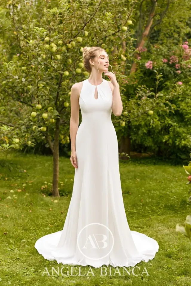 Princesa La Princessa ML1139 brudekjole ivory crepe fit and flare